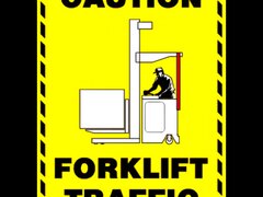 Sign caution forklift traffic